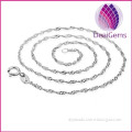925sterling silver, rhodium plated water wave chain 45cm long 925 sterling silver chain